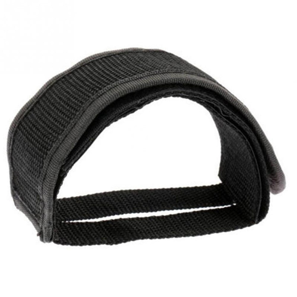 2Pc Nylon Fiets Pedaal Bandjes Teen Clip Riem Riem Adhesivel Fiets Pedaal Tape Fixed Gear Fiets Fietsen Fixie Cover: Black