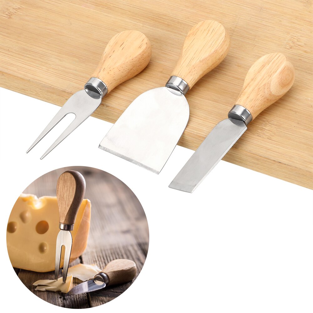 Bakeware Cooking Tools Cheese Slicer Sets Wood Handle Knife Kit Gadgets 3pcs/set Cheese Tools Kitchen Accessories