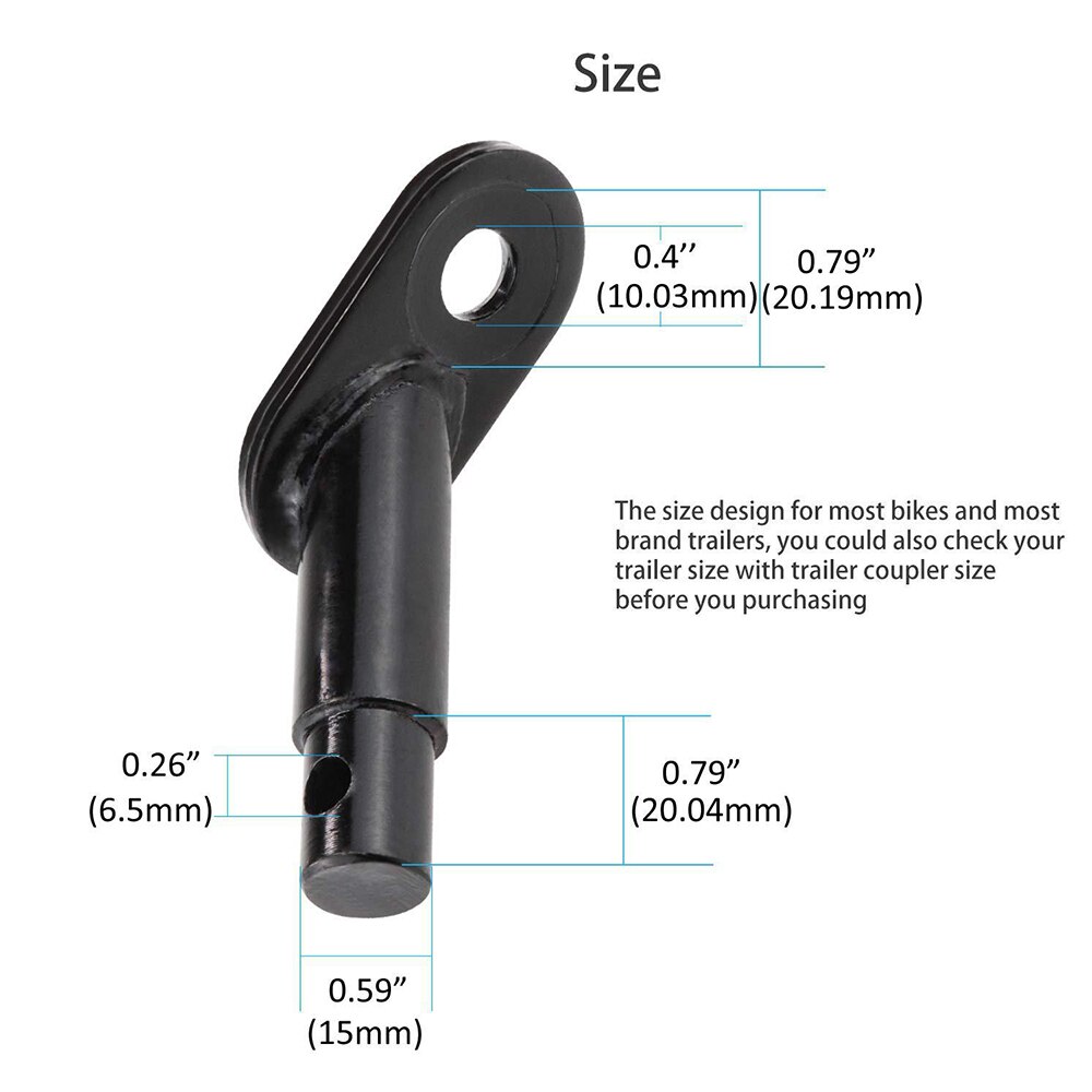 Stålophæng cykelkobling trailer kobling fastgørelse passer til qr aksler holdbar universal model let brug cykel tilbehør stativer