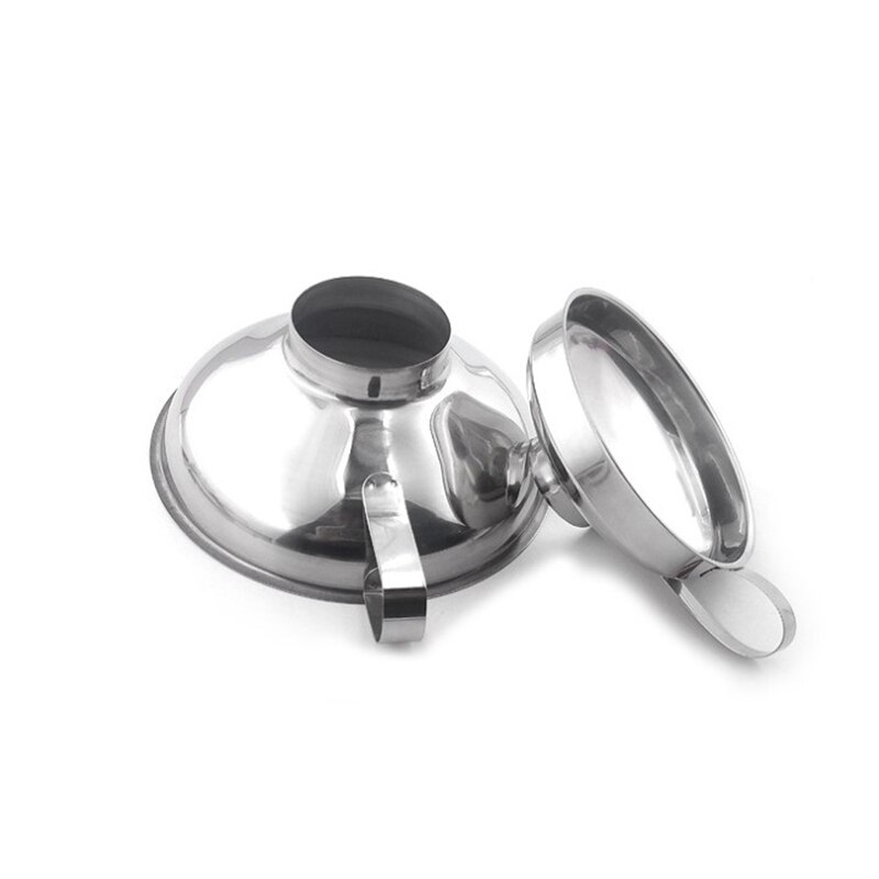 Strumenti per filtro a tramoggia a imbuto a bocca larga in acciaio inossidabile a imbuto da 1pc