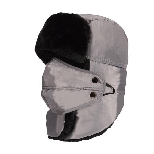 draussen Sport Schnee Kappe Polar- Vlies Hütte Bergsteigen Winter Wärmer Sport Maske für Ski Fahrrad Helm Deckel maskiert: hell grau