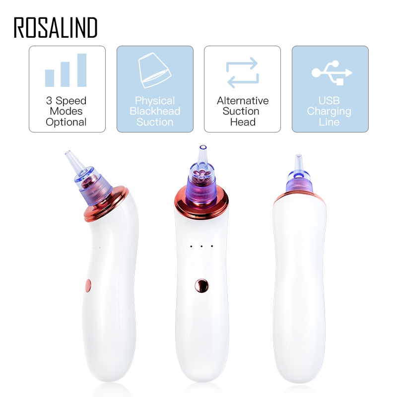 ROSALIND Blackhead Remover Facial Deep Cleaner Skin Care Pore Vacuum Acne Pimple Black Dot Remover Machine Skin Care Tools