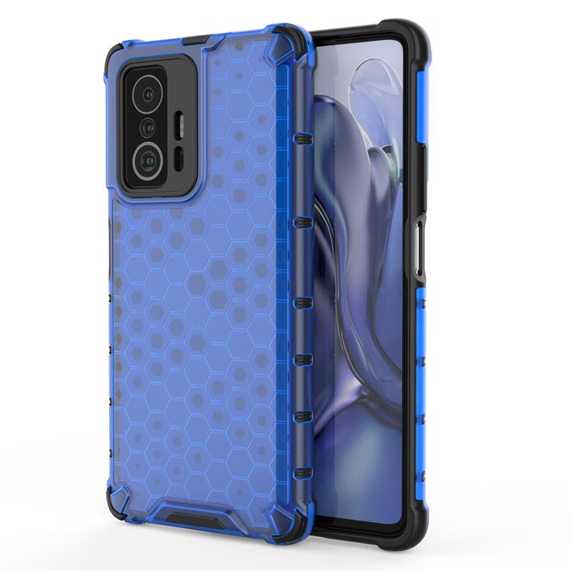 Wstrząsoodporne przezroczyste etui robić Xiaomi 11T plaster miodu Armor Obudowa robić Xiaomi 11T Obudowa robić Xiaomi 11T 12X 12 11 Lite 5G ne 10T zawodowiec: Neopren / Niebieski