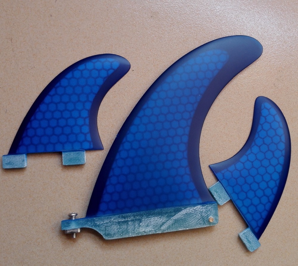 8 polegada centro fin e 2 pces gl fcs surf fin fibra de vidro mel pente prancha fin