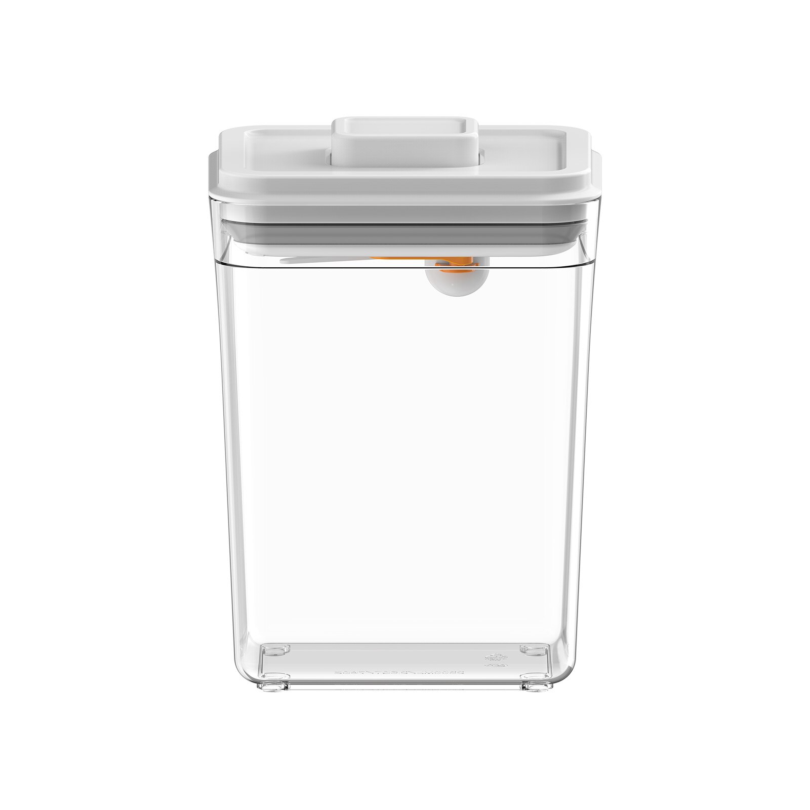 Plastic Food Sealed Boxes Press Button Grain Containers Multi-Purpose Storage Bin for Cereal Flour Baking Supplies Snack: White 2300ml