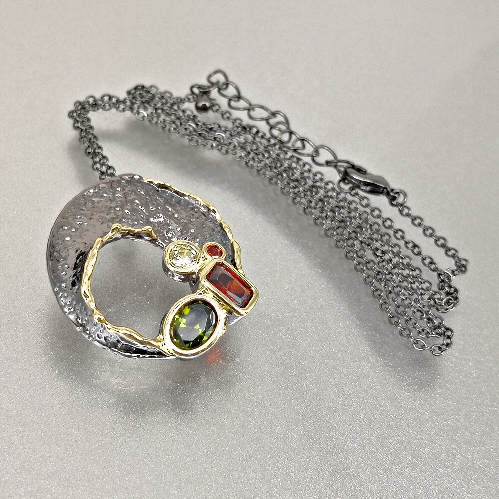 Dreamcarnival1989 Original Necklace Earings Set Women Moon Style Gothic Anniversary Colors Zircon Jewelry EP4004S2