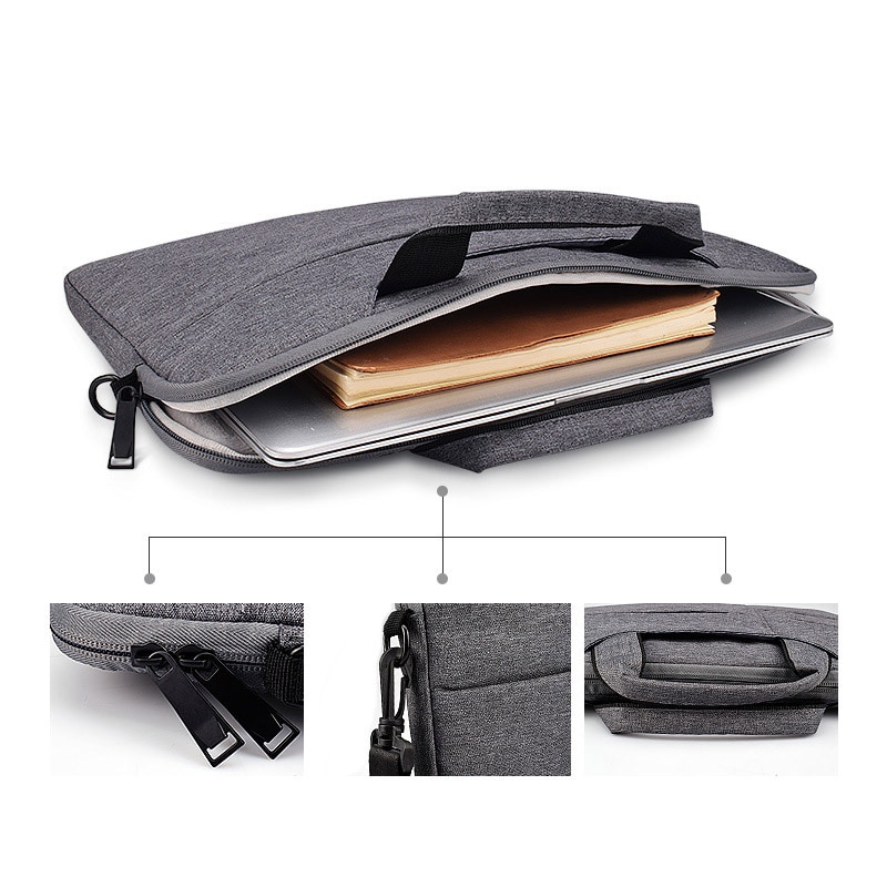 Bolso de hombro para ordenador portátil, bolso bandolera para ordenador portátil de 15,6 pulgadas, bolso con funda para Macbook de 13,3 pulgadas, maletín de viaje para HP, DELL y Xiaomi