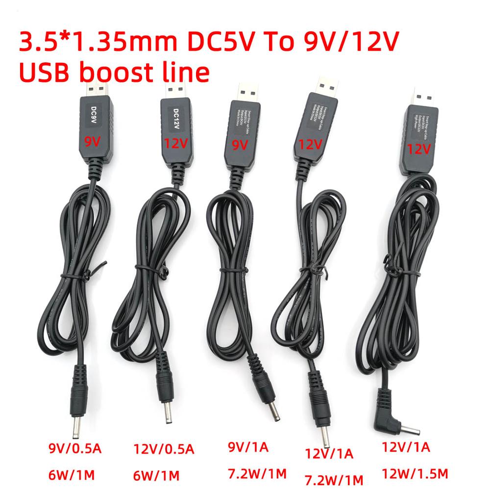 Dc 5v to 9v/12v usb  to 3.5*1.35mm 4.0*1.7 charge power boost step up kabel konverter adapter legetøj mobil strømforsyning boost wire