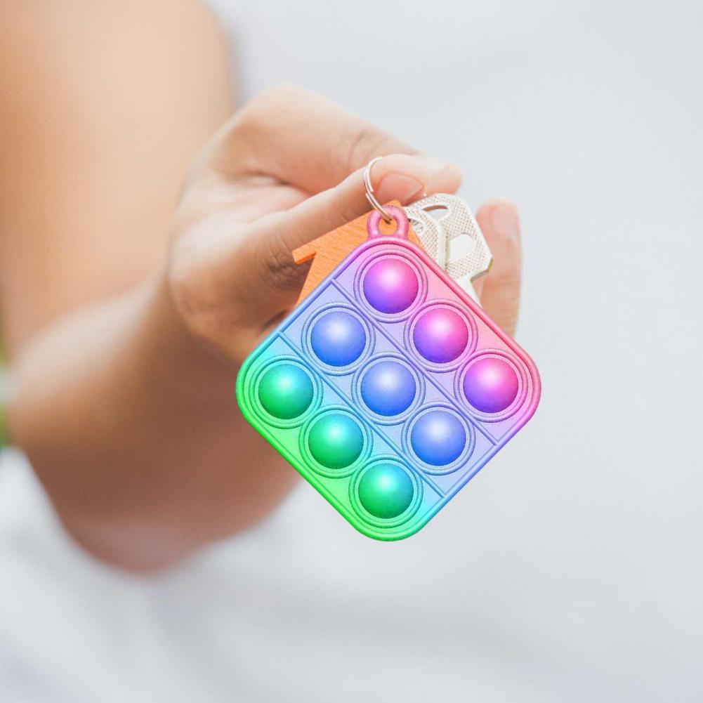 Mini Push Pop Blase Sensorischen Spielzeug Autismus Bedürfnisse Squishy Stressabbau Spielzeug Erwachsene Kind Lustige Anti-stress Pop-es Zappeln Keychain