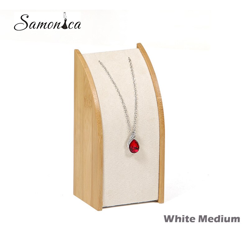 Bamboo Necklace Display Rack Storage Rack Pendant Display Organizer Jewelry Display Jewelry Storage Counter Display Stand: M