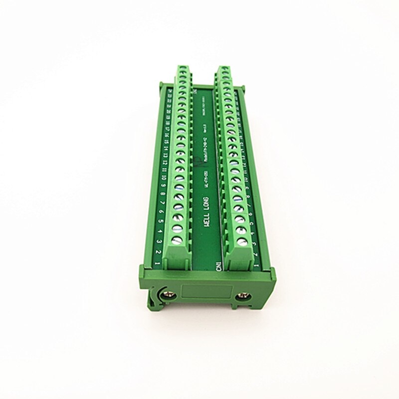 DIN Rail Mount 24A/400V 24 Position Screw Terminal Block Distribution Module.