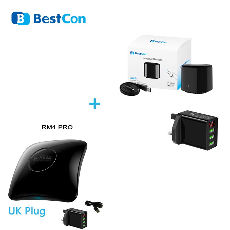 Broadlink rm4 pro/bestcon rm4c mini automação residencial inteligente wifi ir rf controle remoto inteligente universal trabalho com alexa
