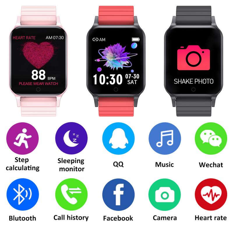 T96 waterproof Bluetooth music smart bracelet can measure body temperature heart rate blood pressure healthy sports bracelet