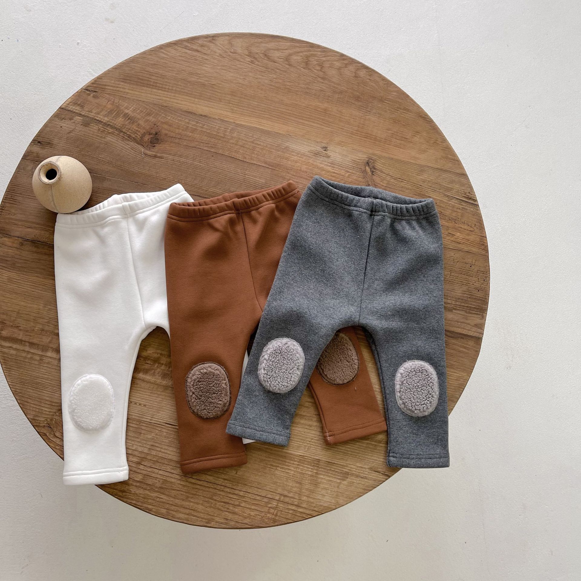 Meisjes Jongens Geribbelde Leggings Gestreepte Casual Broek Baby Kleding Baby Broek Gebreide Snoep Kleur Bodems Outfits Peuter