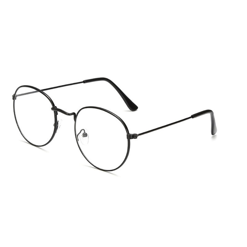 Brand Woman Glasses Optical Frames Metal Round Glasses Frame Clear lens Eyeweare Black Silver Gold Eye Glasses Oval