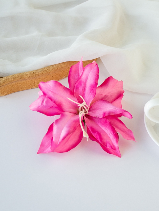 Artificial Flowers Silk Lily Festival Party Home Outdoor Garden Wedding Bridal Bouquets Room Decor DIY Box Garland Hotsale: Rose Red