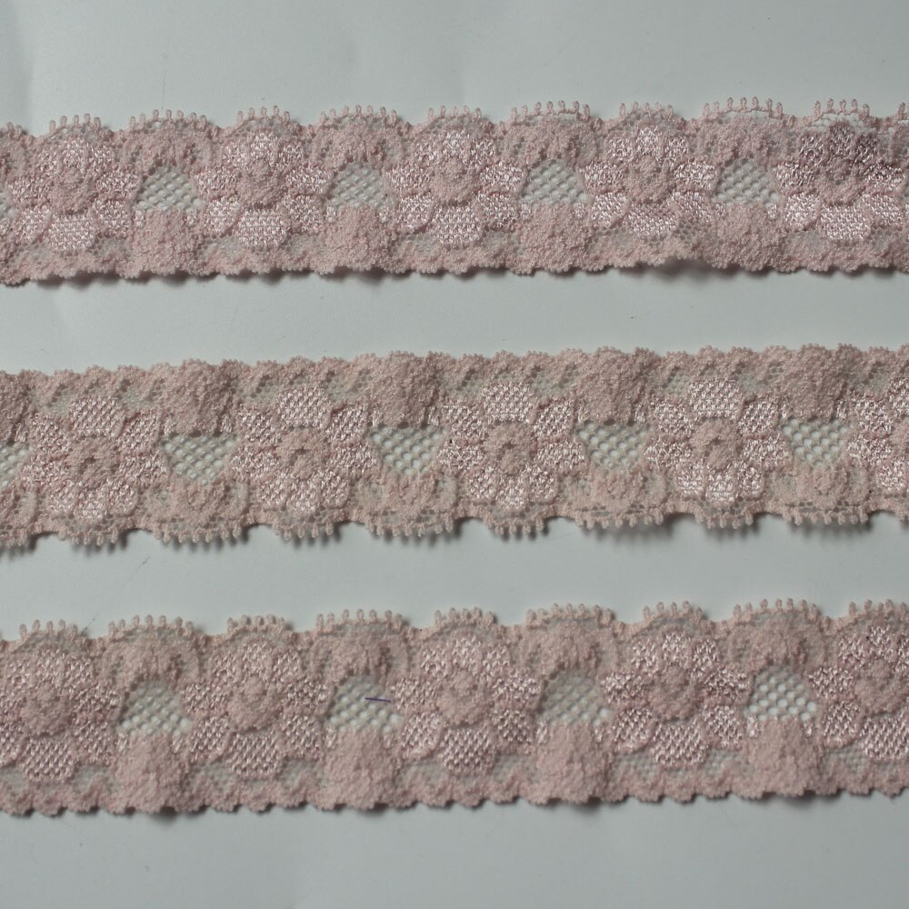 50y 2.5cm ijsroze elastische kantversiering voor meisjes hoofdbanden stretch lce lintversiering kleding ondergoed voor naaien