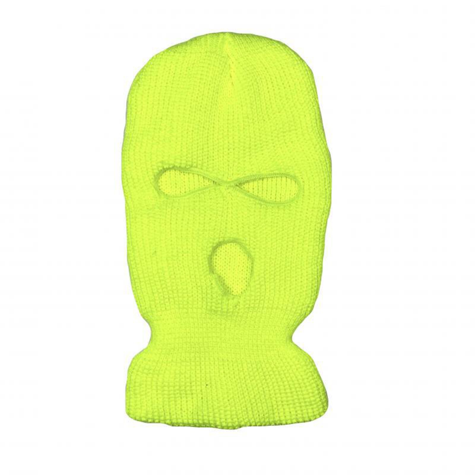 Men Knit Ski Face-Cover Winter Balaclavas Winter Outdoor Sports Full Face Mask ENA88: Yellow