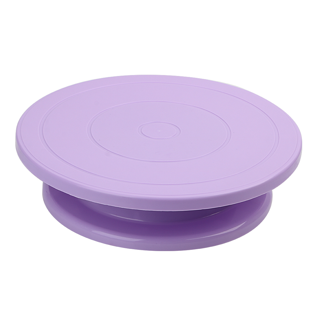 Rotating Cake Plate Round Cake Decorating Rotary Table Cake Swivel Base Turntable Stand Kitchen Baking Tool: Purple