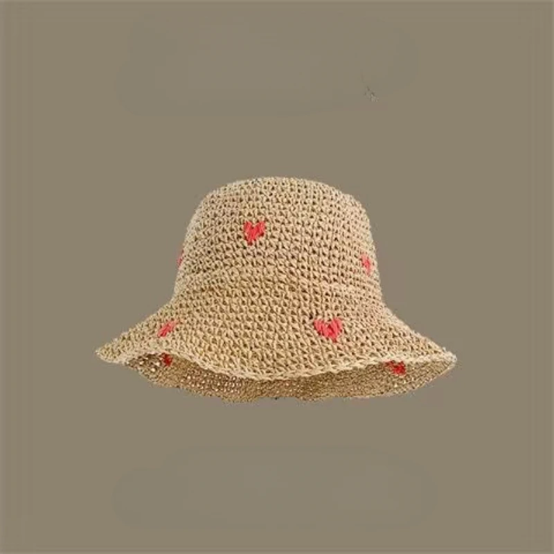 Straw Hat for Women Handmade Summer Hat Beach Travel Outdoor Summer Sun Hat Perfect for Panama Cap: Verde