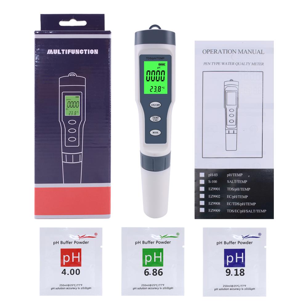 TDS/PH&amp;TEMP 3 In 1 Test Pen Handheld Water Tester for Drinking Water, Laboratory, Aquaculture, Swimming Pool, Aquarium