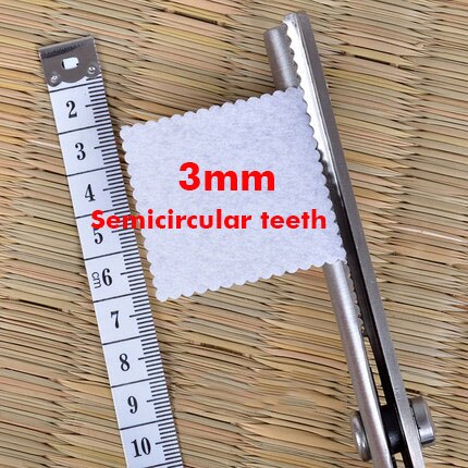 Sewing Cut 23.5cm Zig Zag Dressmaking Tailor Leather Handicraft Fabric Shear Pinking Scissor Textile DENIM DIY Upholstery Tool s: 3mm Semicircular