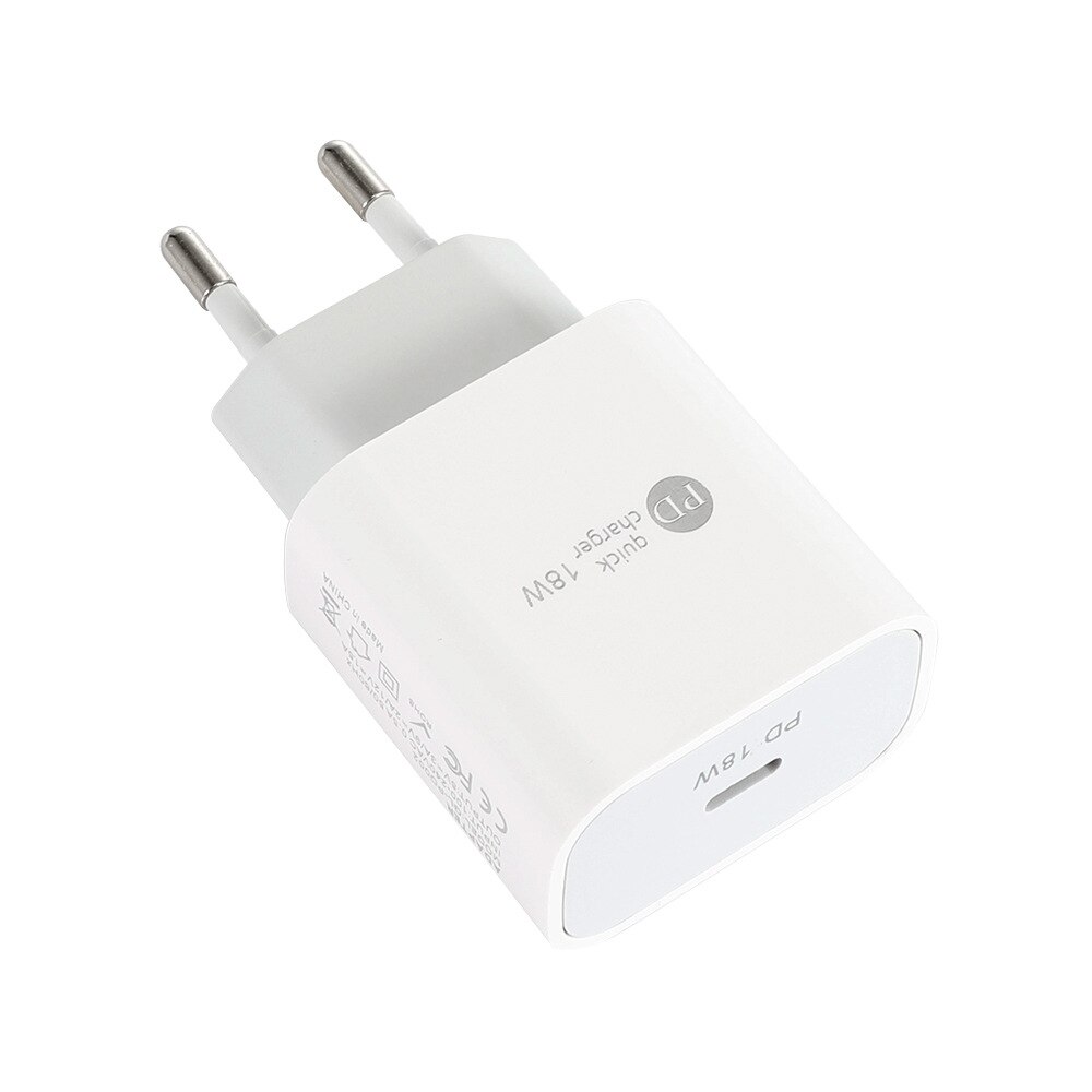 PD18W cargador de teléfono móvil 9V12V interfaz del tipo-c 18W de carga rápida de la cabeza de carga viajar rápido cargador para Apple IPhone12 ZT: UE