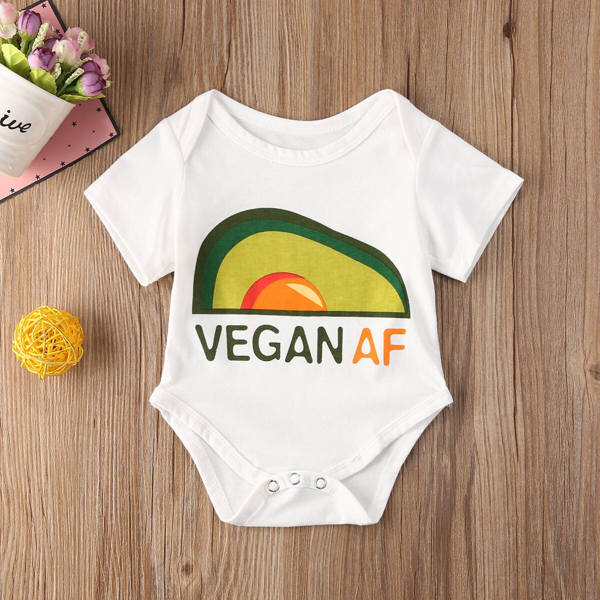 Neugeborenen Baby Mädchen Sommer lässig Lustige Avocado Gedruckt Kurzarm Karosserie Kleidung 0-24M