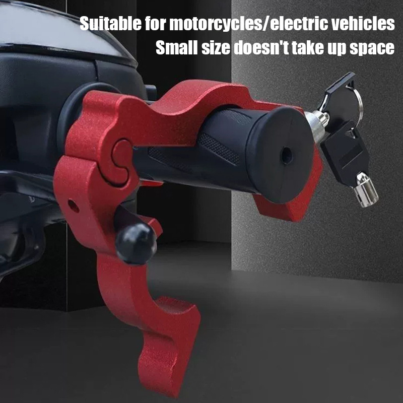 Blocco impugnatura per moto Blocco freno/manubrio/acceleratore per carichi pesanti che protegge la tua bici, il ciclomotore, sotto i 5 secondi! Antifurto