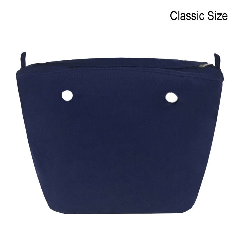 Insertos impermeables sólidos de tamaño clásico para bolsa O Obag, inserto de forro interior, bolsillo, accesorios de bolso: navy blue classic