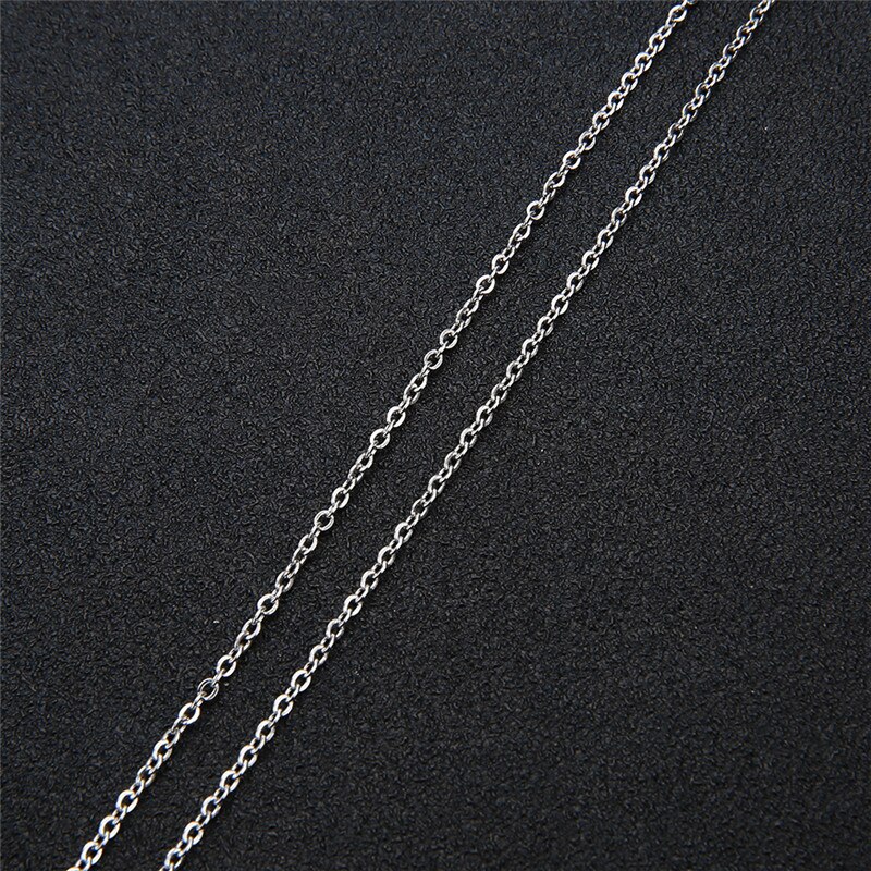 10 Yards/roll Stainless Steel Silver Tone 1mm 1.5mm 2mm 2.5mm 3mm Cross Link Bulk Chain for DIY Jewelry Making Findings Crafts: flat link / 1mm width