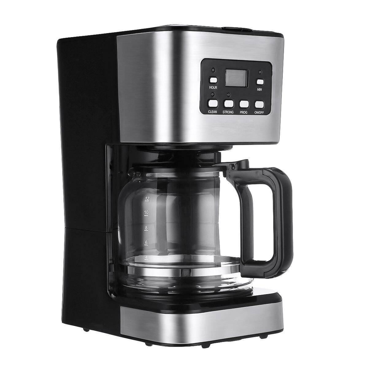 Automatic Electric Office Drip Coffee Machine 12 Cups Black Espresso Coffee American Boiled Tea 950W Machine