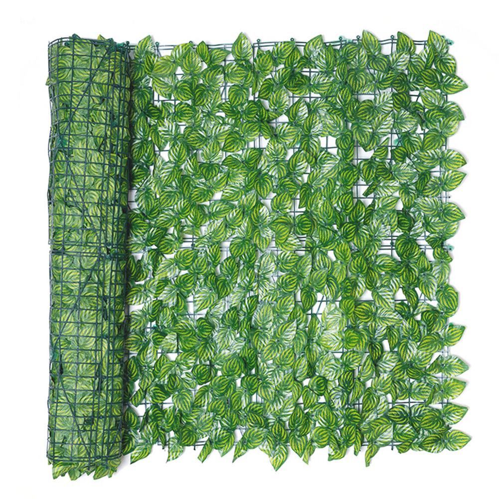 Valla de hiedra Artificial, malla para balcón, valla de ratán para jardín, pantalla de privacidad, rollos de hiedra Artificial: watermelon leaf 3m