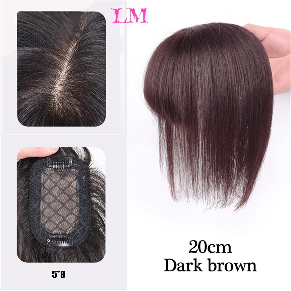 Lm franja invisível cabeça sem emenda cabelo ondinha de água cabelo ar franja cabeça sobrecarga natural invisível substituição capa cabelo branco: BF20-20-2-33