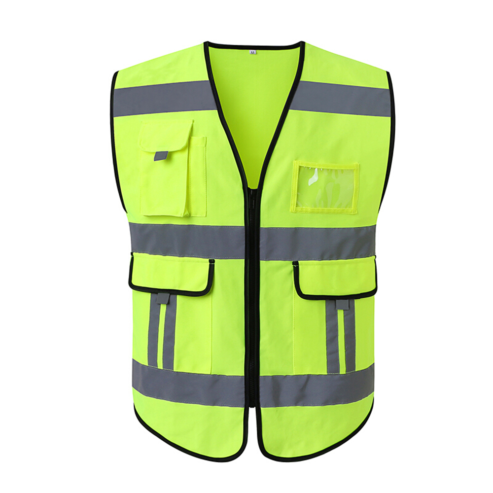 120155 Reflecterende Veiligheidsvest Hoge Zichtbaarheid Veiligheid Vest Heldere Neon Kleur Ademend Vest met 2-inch Reflecterende Strips
