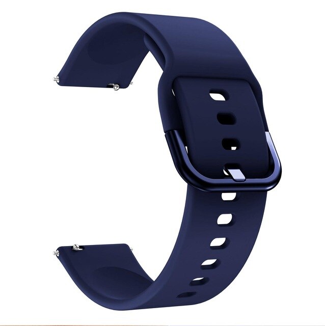 Pulseira para kw19 pulseira smartwatch kw19 flor silicone macio pulseira de relógio cor pura moda substituição: Night blue