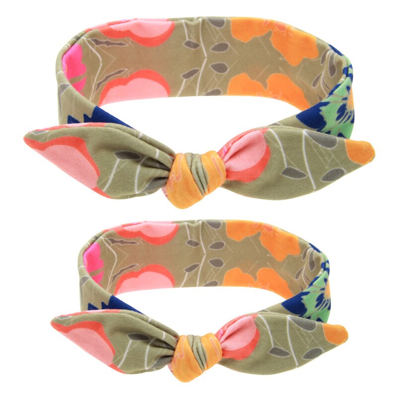 Blumen-haarreif für murmeln und Art, murmeln-tochter-haarreif-einstellen, haarreif mit knoten, hasenohren-haaraccessoires, kmha 03: Kmha 03- hellkhaki