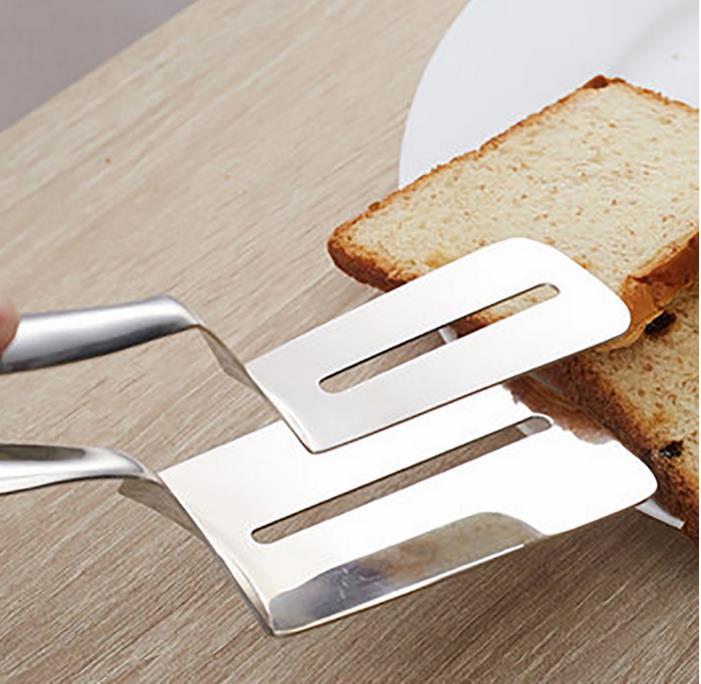 Stainless Steel Barbecue Tong Fried Steak Shovel Fried Fish Shovel BBQ Bread Clamp Kitchen Bread Meat Clamp