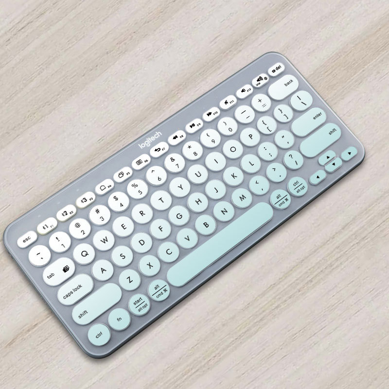 Ultra Thin Silicone Laptop Keyboard Cover Skin Protector For Logitech K380 Keyboard: Silver