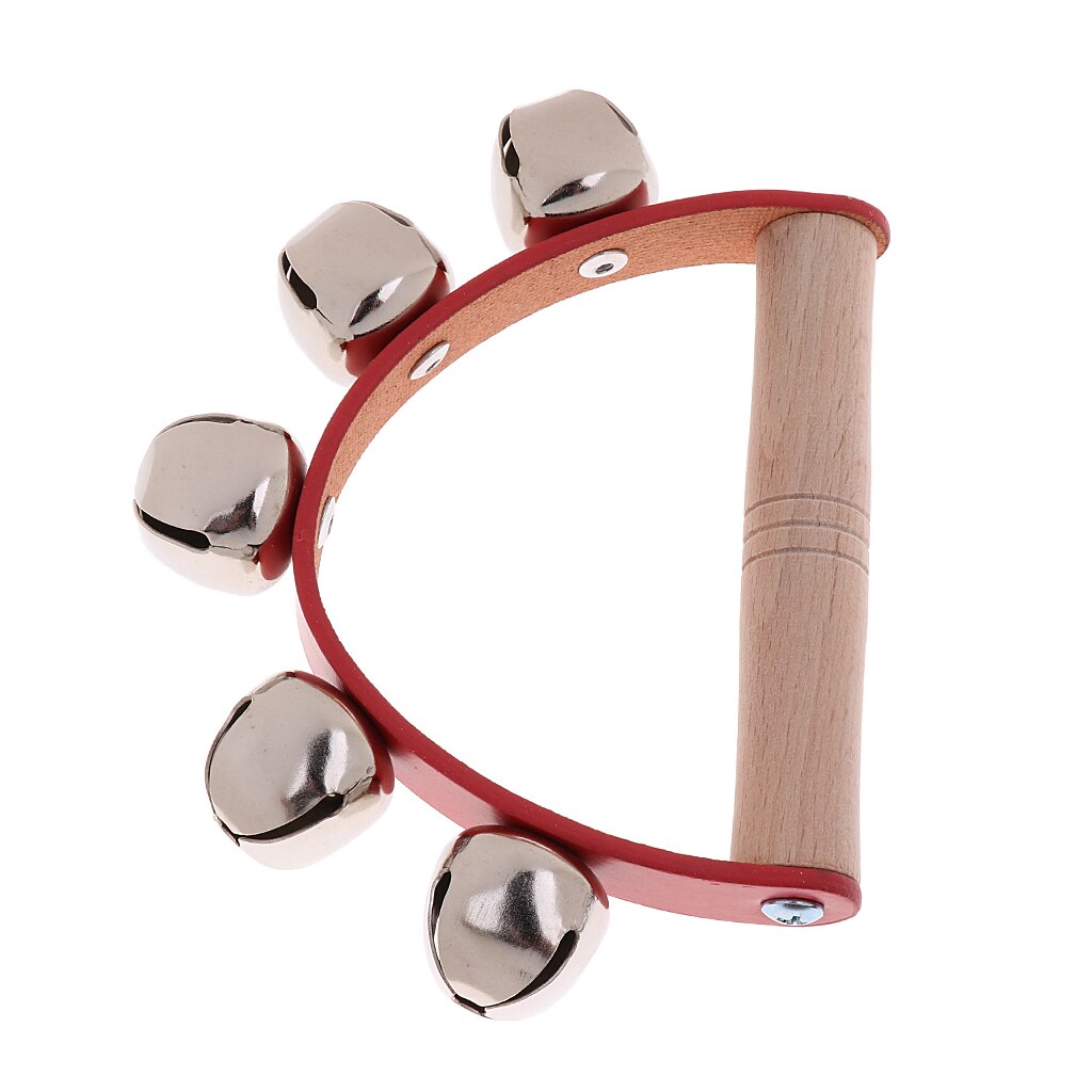 Metal Jingles Bell Hand Drum Percussion Musical Instrument Grasp Rattle