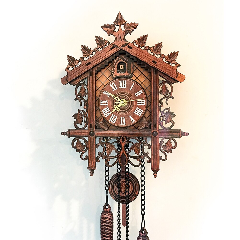 Vintage Wall Clock Wooden Cuckoo Tree House Antique Clocks Wall Hanging Clocks Decorative Wall Clocks Home Decoration