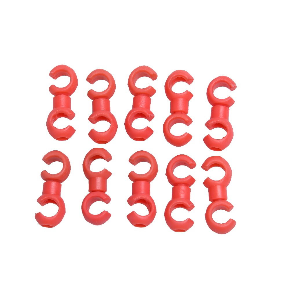 20pcs S Shaped Hook Clips Rotating Bike Brake Gear Cross Cable Tidy Clip Tool for MTB City Road Folding Bike Fixed Gear Bicycle: 10pcs Red