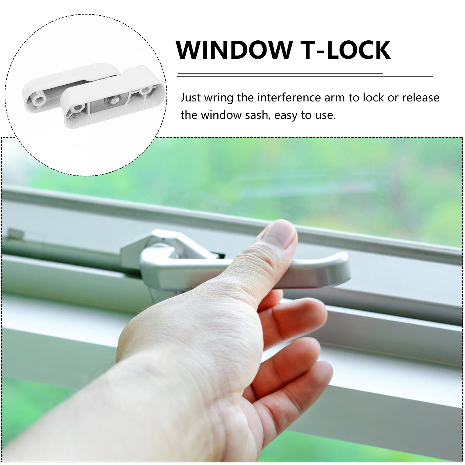 2 Sets Sash Blocker Locks Practical Sturdy Window Restrictor Lock Anti-Theft Locks Sliding Window Locks