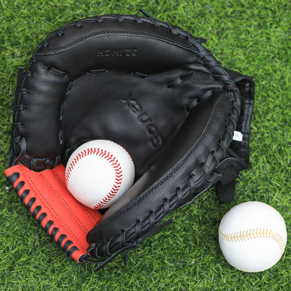 Gonex Baseball Catcher Handschoenen Lederen Softbal Tiener Baseball Catcher Handschoenen Rechterhand Gooi 32 Inch Met Draagtas