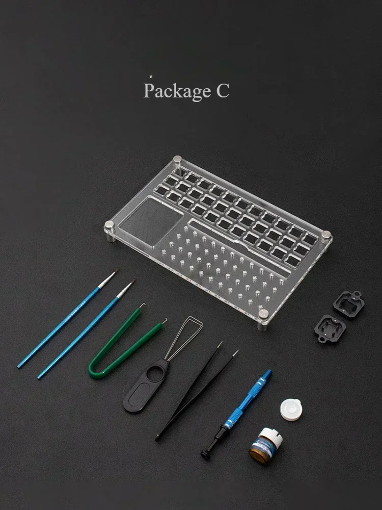 Mechanical Keyboard DIY Kit Lubricated Plate Shaft / Oil Filled Plate Shaft / Opener Mechanical Keyboard Kit: Silver