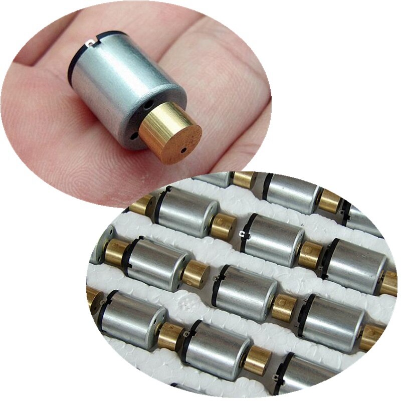 1pc miniature DC1.5-3V Cylindrical Vibration Motor with brass Eccentric wheel