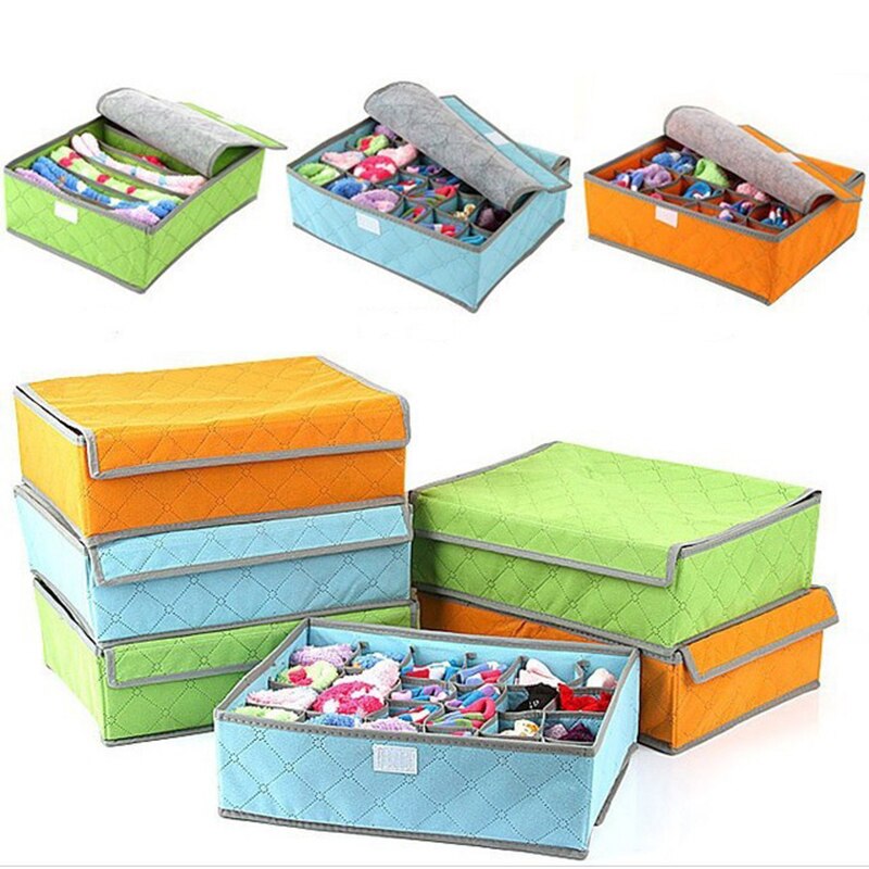 Organizer na skarpetki z wieloma kratkami, pudełko robić przechowywania bielizny, szuflady na biustonosze, przegrody, organizery robić szafy z włókniny, strąk ubrania