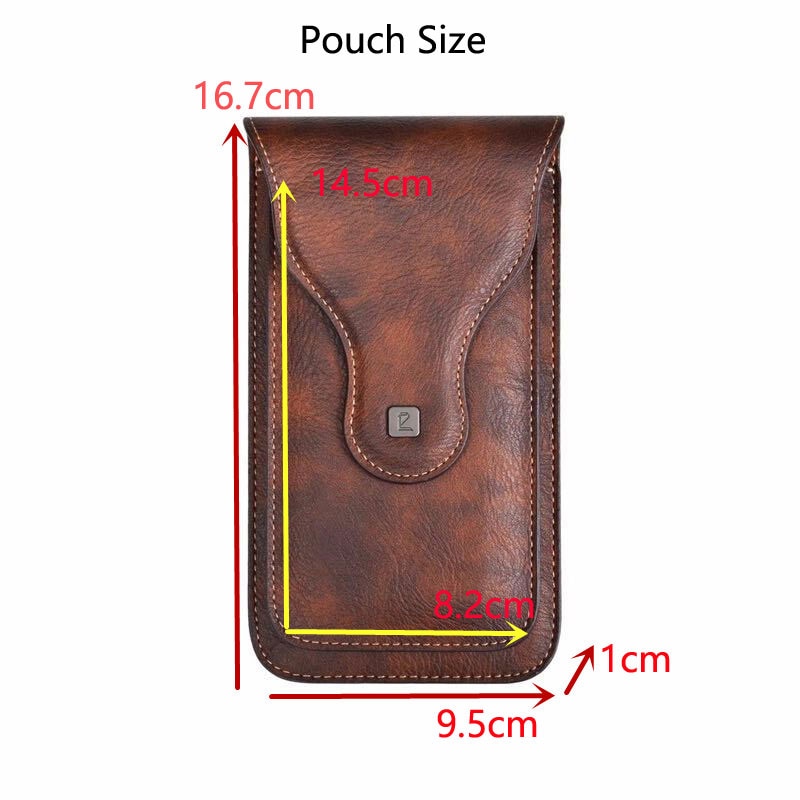 Casual 4.7-6.5&#39;&#39; Phone Bag Pouch For iPhone Samsung Huawei Xiaomi Universal Belt Clip Holster Magnetic Vertical Phone Case