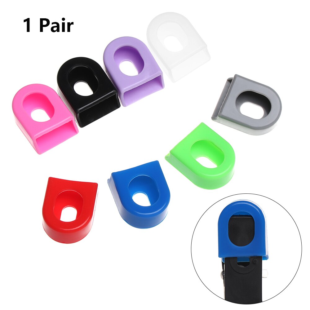 Cubierta de silicona para el brazo de los bielas de la bicicleta, Protector antióxido a prueba de polvo, funda protectora de Gel, accesorios para bicicleta, 1 par