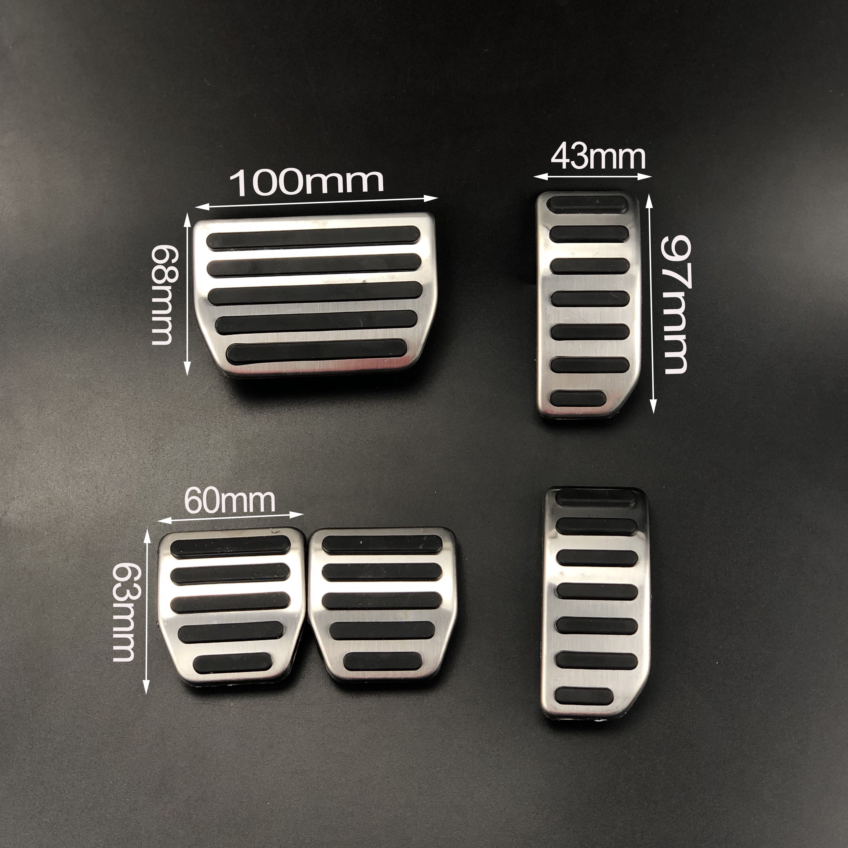 Autostyling roestvrij staal, geen boor nodig, brandstofgaspedaal, rempedaal voor volvo  s60 s60l s80 s80l v60 xc60 xc70 v70 autoaccessoires